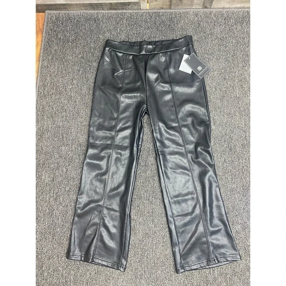 Bagatelle Womens Faux Leather Stretch Dressy‎ Leggings BHFO 5277 Size M NWT